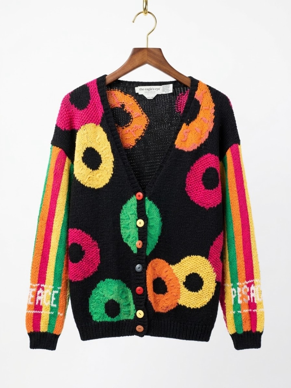 Eagle’s Eye VTG Lifesavers Design Hip Hop Sweater, Vintage Cardigan M